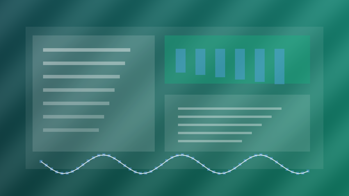 AIがSlack、Excel、Chrome、Canvaのような日常業務ツールに入っていく抽象ビジュアル。